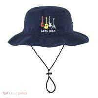 Lets Rock Rock N Roll Guitar Retro Gift Men Women Bucket Hat thumb 0