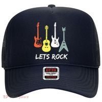 Lets Rock Rock N Roll Guitar Retro Gift Men Women Hat thumb 0