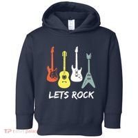 Lets Rock Rock N Roll Guitar Retro Gift Men Women Toddler Hoodie thumb 0