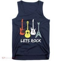 Lets Rock Rock N Roll Guitar Retro Gift Men Women Tank Top thumb 0