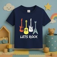 Lets Rock Rock N Roll Guitar Retro Gift Men Women Toddler T-Shirt thumb 3