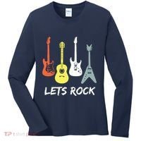 Lets Rock Rock N Roll Guitar Retro Gift Men Women Women's Long Sleeve Shirt thumb 0
