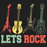Lets Rock Rock N Roll Guitar Retro Tumbler thumb 3
