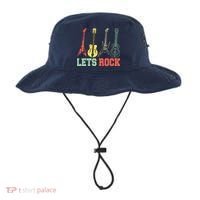 Lets Rock Rock N Roll Guitar Retro Bucket Hat thumb 0