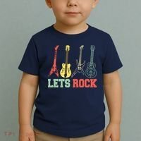Lets Rock Rock N Roll Guitar Retro Toddler T-Shirt thumb 2