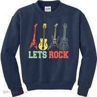 Lets Rock Rock N Roll Guitar Retro Kids Sweatshirt thumb 0