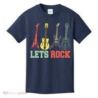 Lets Rock Rock N Roll Guitar Retro Kids T-Shirt thumb 0