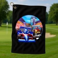 Let's Ride Racing Golf Towel thumb 1