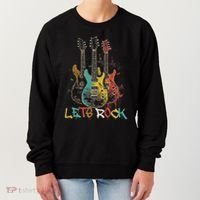 Lets Rock Rock N Roll Guitar Retro Graphic Women's Sweatshirt thumb 0