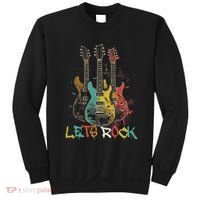 Lets Rock Rock N Roll Guitar Retro Graphic Sweatshirt thumb 0