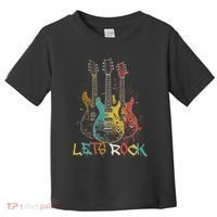Lets Rock Rock N Roll Guitar Retro Graphic Toddler T-Shirt thumb 0