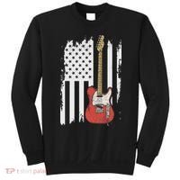 Lets Rock Rock N Roll Guitar Retro Usa Flag Music Sweatshirt thumb 0