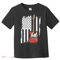 Lets Rock Rock N Roll Guitar Retro Usa Flag Music Toddler T-Shirt thumb 0