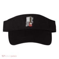 Lets Rock Rock N Roll Guitar Retro Usa Flag Music Visor thumb 0