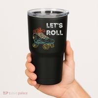 Let's Roll Roller Skating Roller Skater Skating Rink Tumbler thumb 2