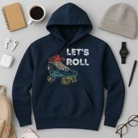 Let's Roll Roller Skating Roller Skater Skating Rink Hoodie thumb 3