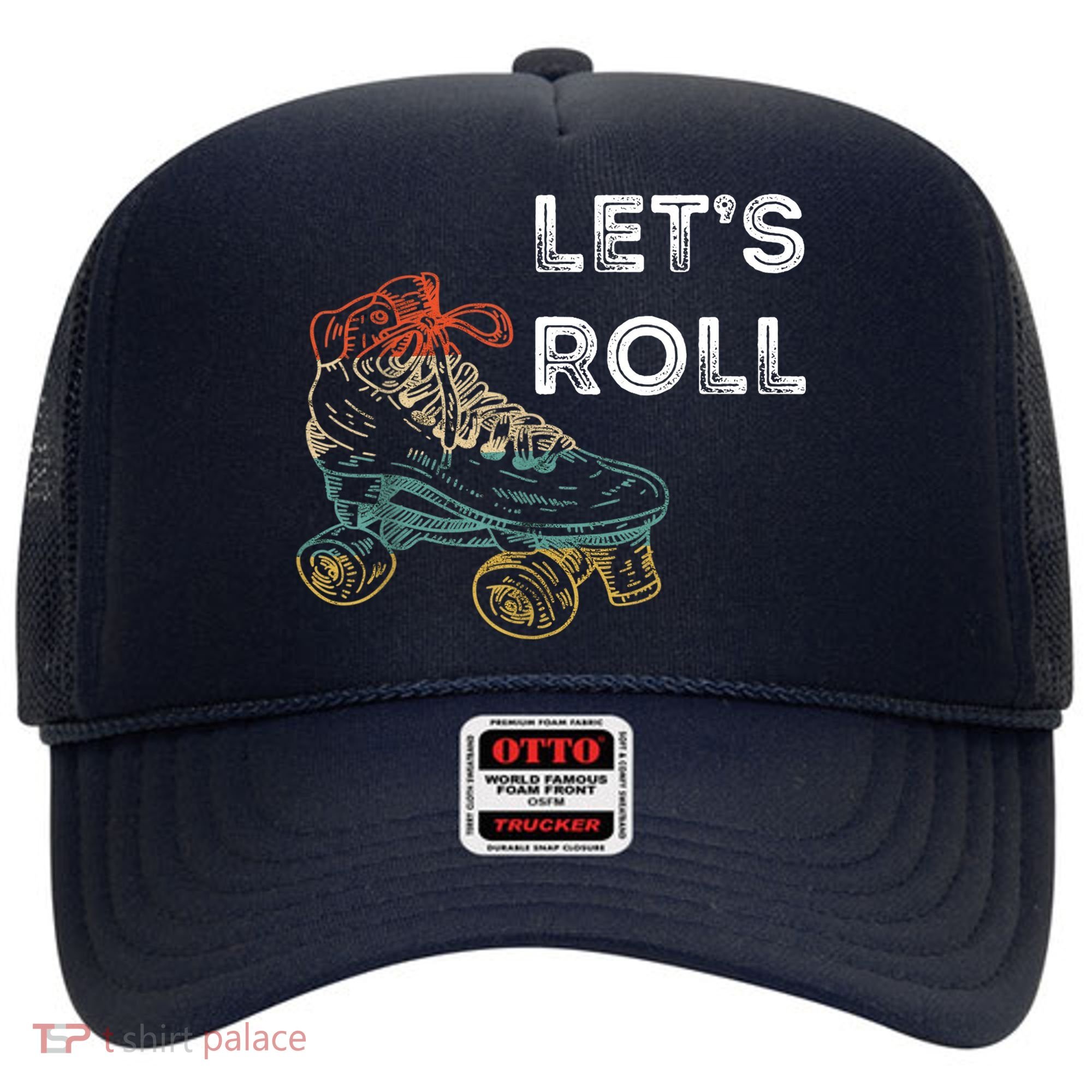 Let's Roll Roller Skating Roller Skater Skating Rink Hat