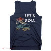 Let's Roll Roller Skating Roller Skater Skating Rink Tank Top thumb 0