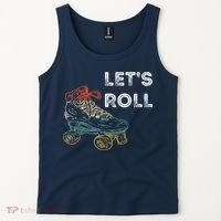 Let's Roll Roller Skating Roller Skater Skating Rink Tank Top thumb 2