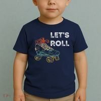 Let's Roll Roller Skating Roller Skater Skating Rink Toddler T-Shirt thumb 2