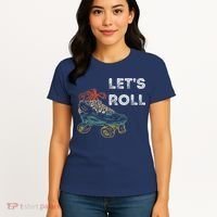 Let's Roll Roller Skating Roller Skater Skating Rink Women's T-Shirt thumb 4