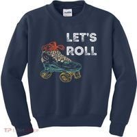 Let's Roll Roller Skating Roller Skater Skating Rink Kids Sweatshirt thumb 0