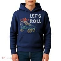 Let's Roll Roller Skating Roller Skater Skating Rink Kids Hoodie thumb 4