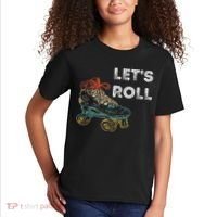 Let's Roll Roller Skating Roller Skater Skating Rink Kids T-Shirt thumb 2