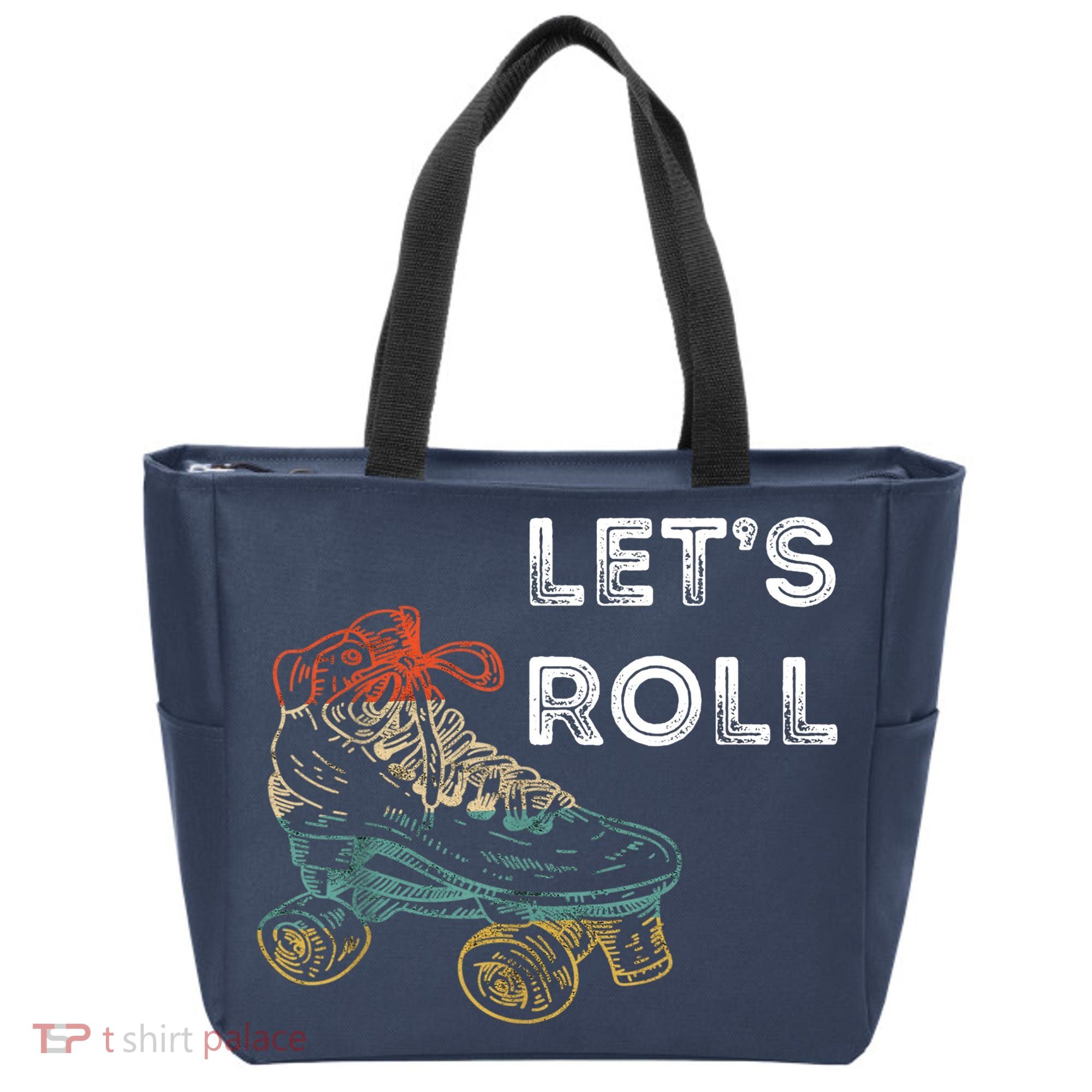 Let's Roll Roller Skating Roller Skater Skating Rink Tote Bag
