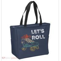 Let's Roll Roller Skating Roller Skater Skating Rink Tote Bag thumb 2