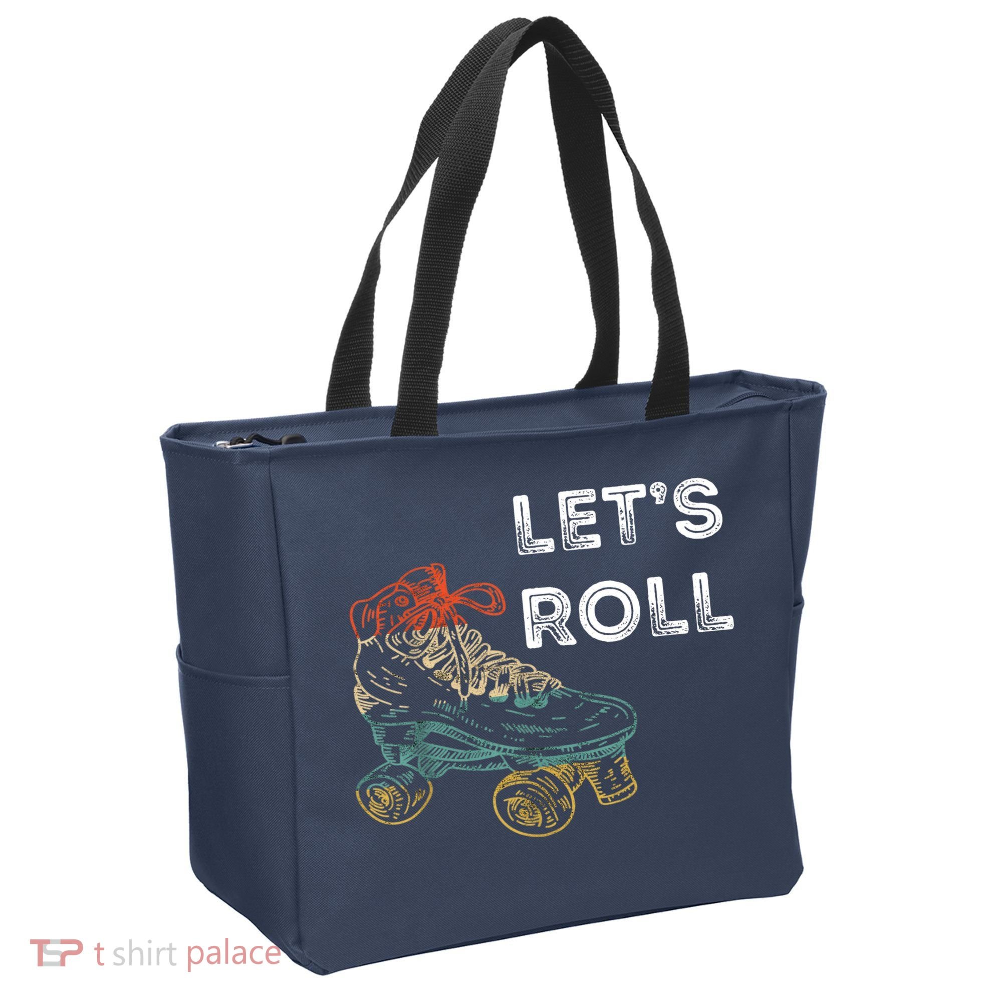 Let's Roll Roller Skating Roller Skater Skating Rink Tote Bag