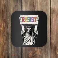 Liberal Resist Statue Of Liberty With Resist Feminist Coaster thumb 0