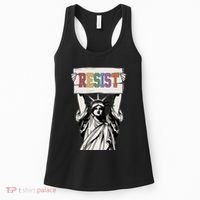 Liberal Resist Statue Of Liberty With Resist Feminist Women's Tank Top thumb 0