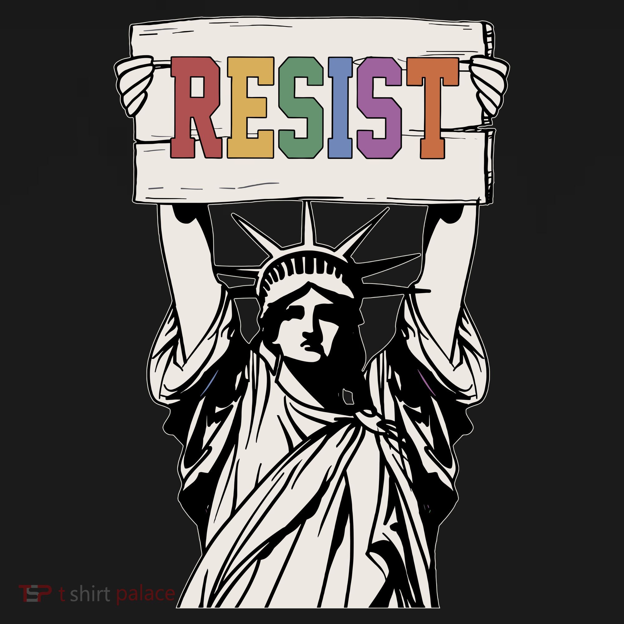Liberal Resist Statue Of Liberty With Resist Feminist Women's Tank Top