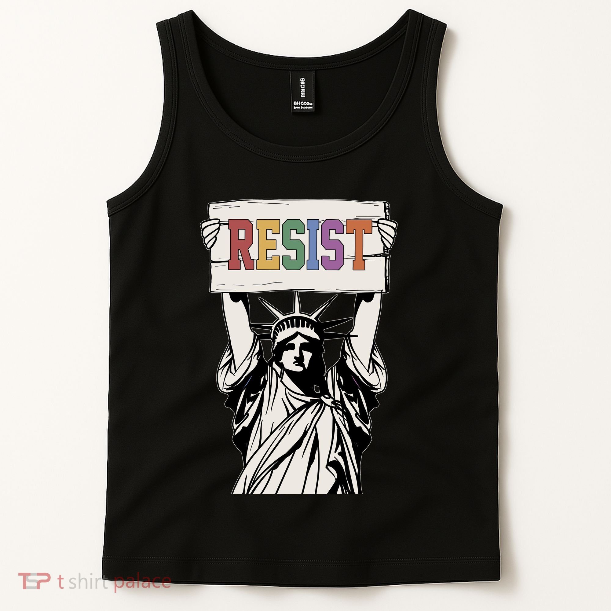 Liberal Resist Statue Of Liberty With Resist Feminist Tank Top