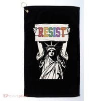 Liberal Resist Statue Of Liberty With Resist Feminist Golf Towel thumb 0