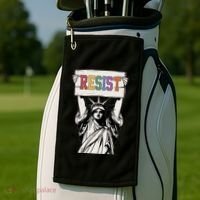 Liberal Resist Statue Of Liberty With Resist Feminist Golf Towel thumb 2