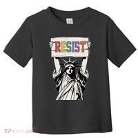 Liberal Resist Statue Of Liberty With Resist Feminist Toddler T-Shirt thumb 0
