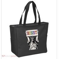 Liberal Resist Statue Of Liberty With Resist Feminist Tote Bag thumb 2
