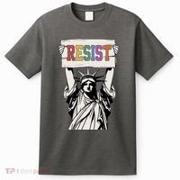 Liberal Resist Statue Of Liberty With Resist Feminist T-Shirt thumb 0
