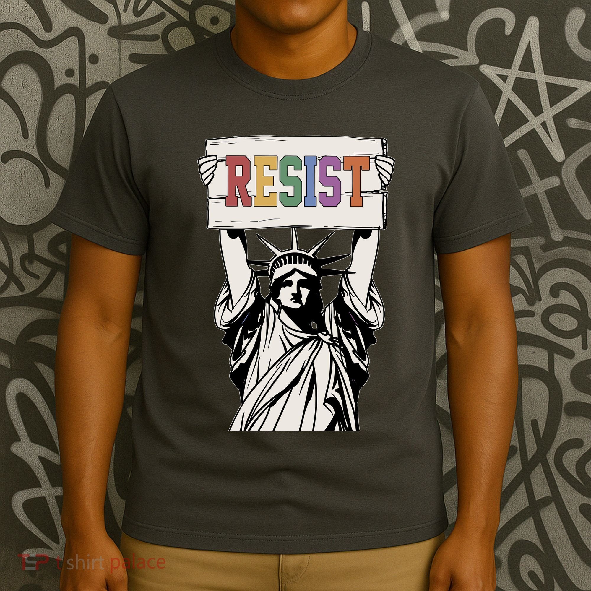 Liberal Resist Statue Of Liberty With Resist Feminist T-Shirt
