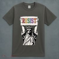 Liberal Resist Statue Of Liberty With Resist Feminist T-Shirt thumb 4