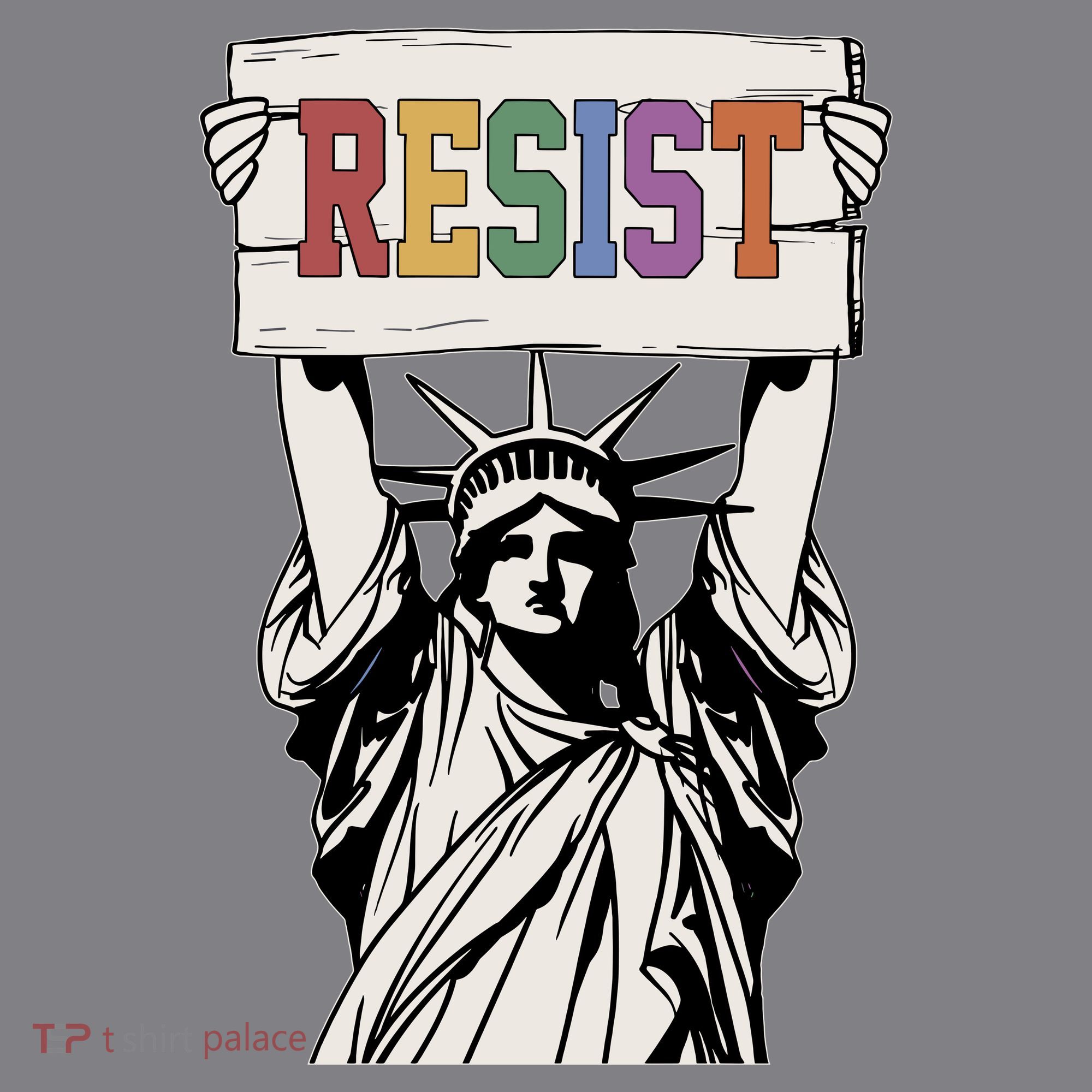 Liberal Resist Statue Of Liberty With Resist Feminist Women's Hoodie