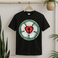 LUTHER ROSE SEAL LUTHERAN SYMBOL CHRISTIAN CROSS T-Shirt thumb 2