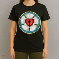 LUTHER ROSE SEAL LUTHERAN SYMBOL CHRISTIAN CROSS T-Shirt thumb 4