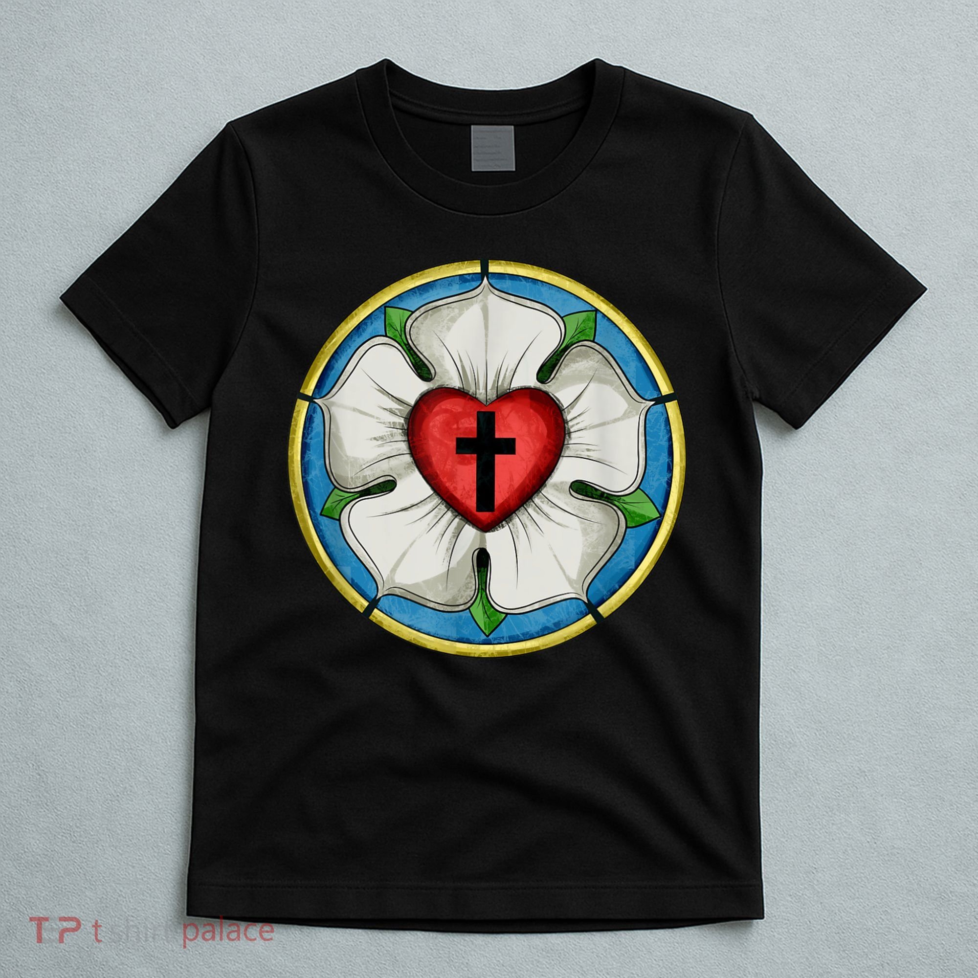 LUTHER ROSE SEAL LUTHERAN SYMBOL CHRISTIAN CROSS T-Shirt