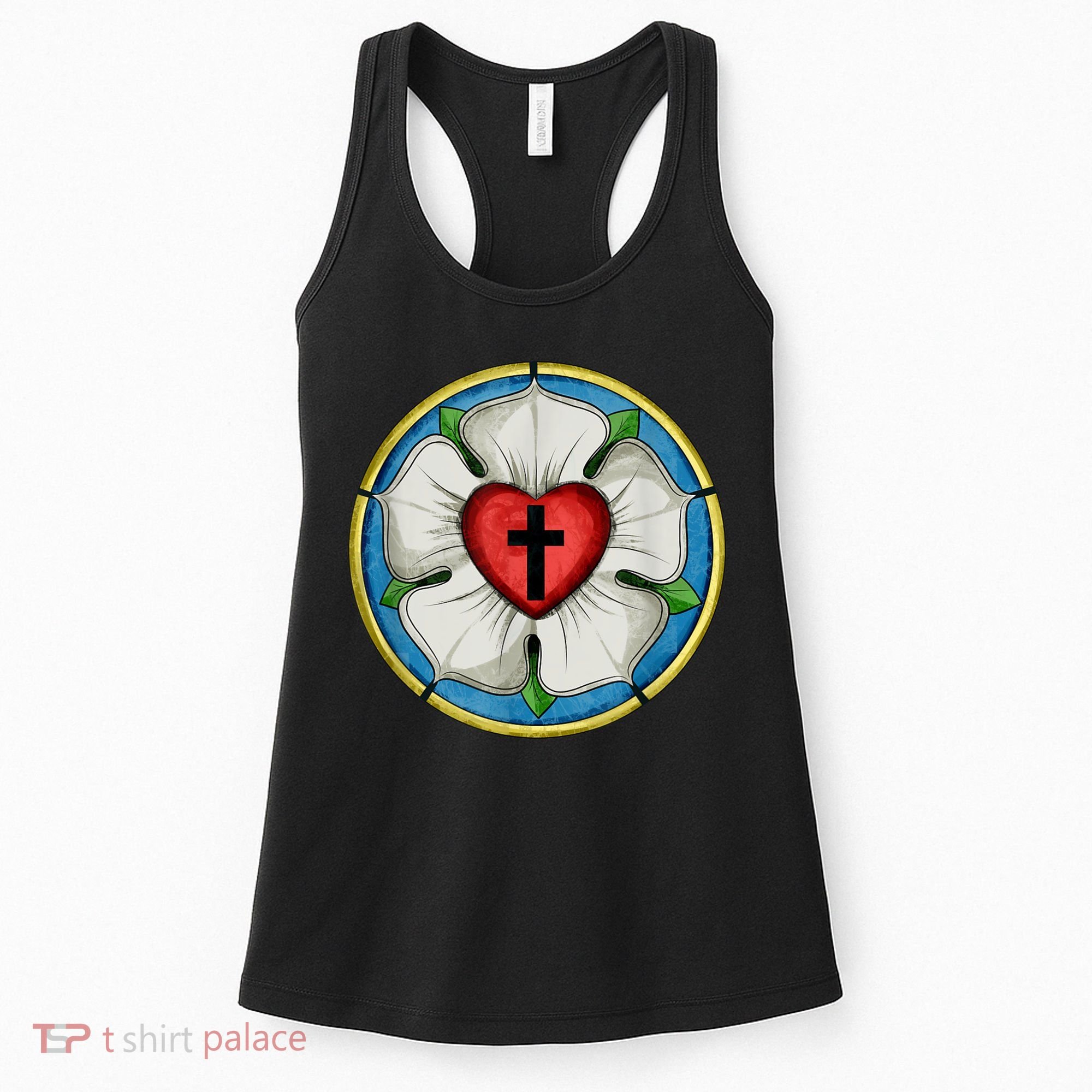 LUTHER ROSE SEAL LUTHERAN SYMBOL CHRISTIAN CROSS Women's Tank Top