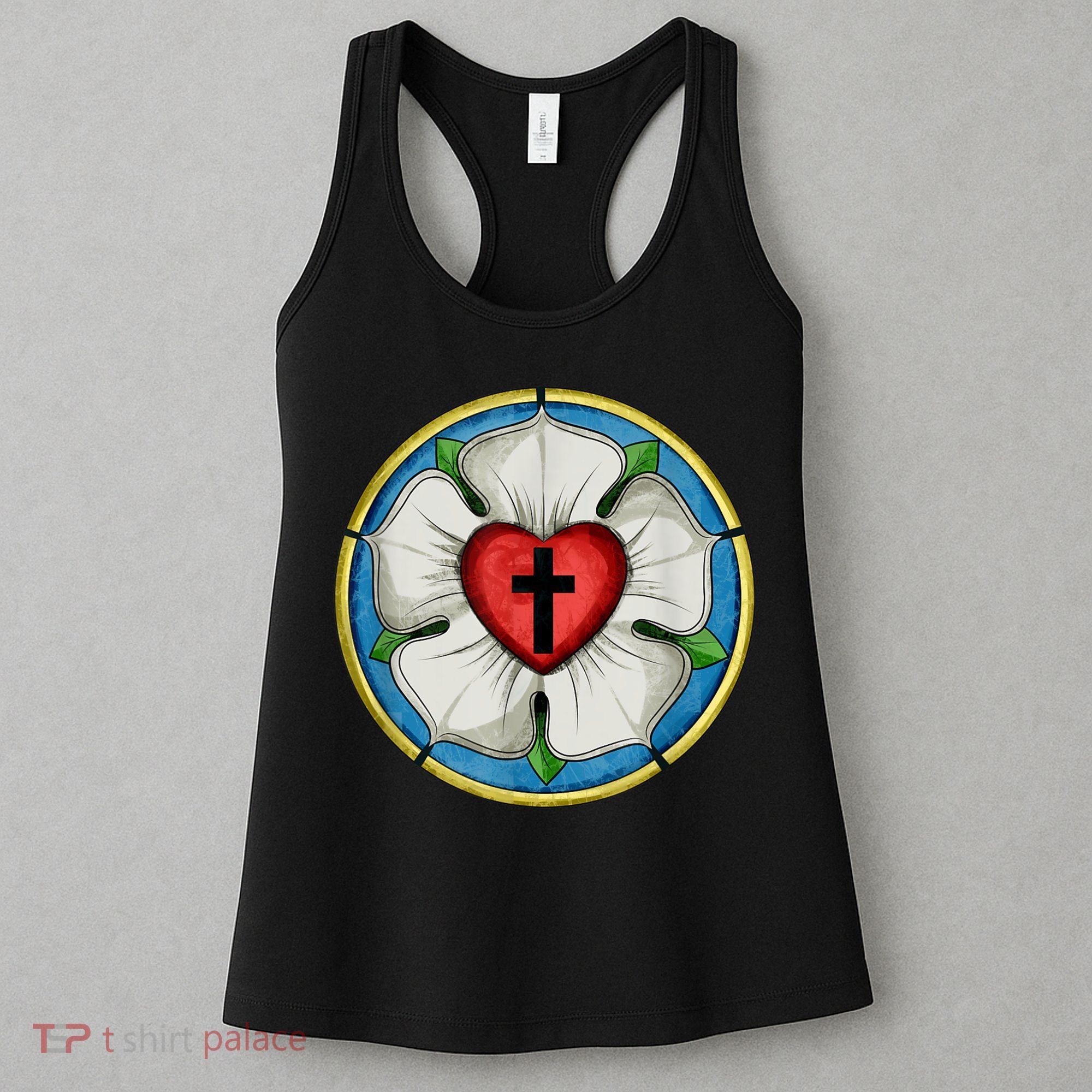 LUTHER ROSE SEAL LUTHERAN SYMBOL CHRISTIAN CROSS Women's Tank Top