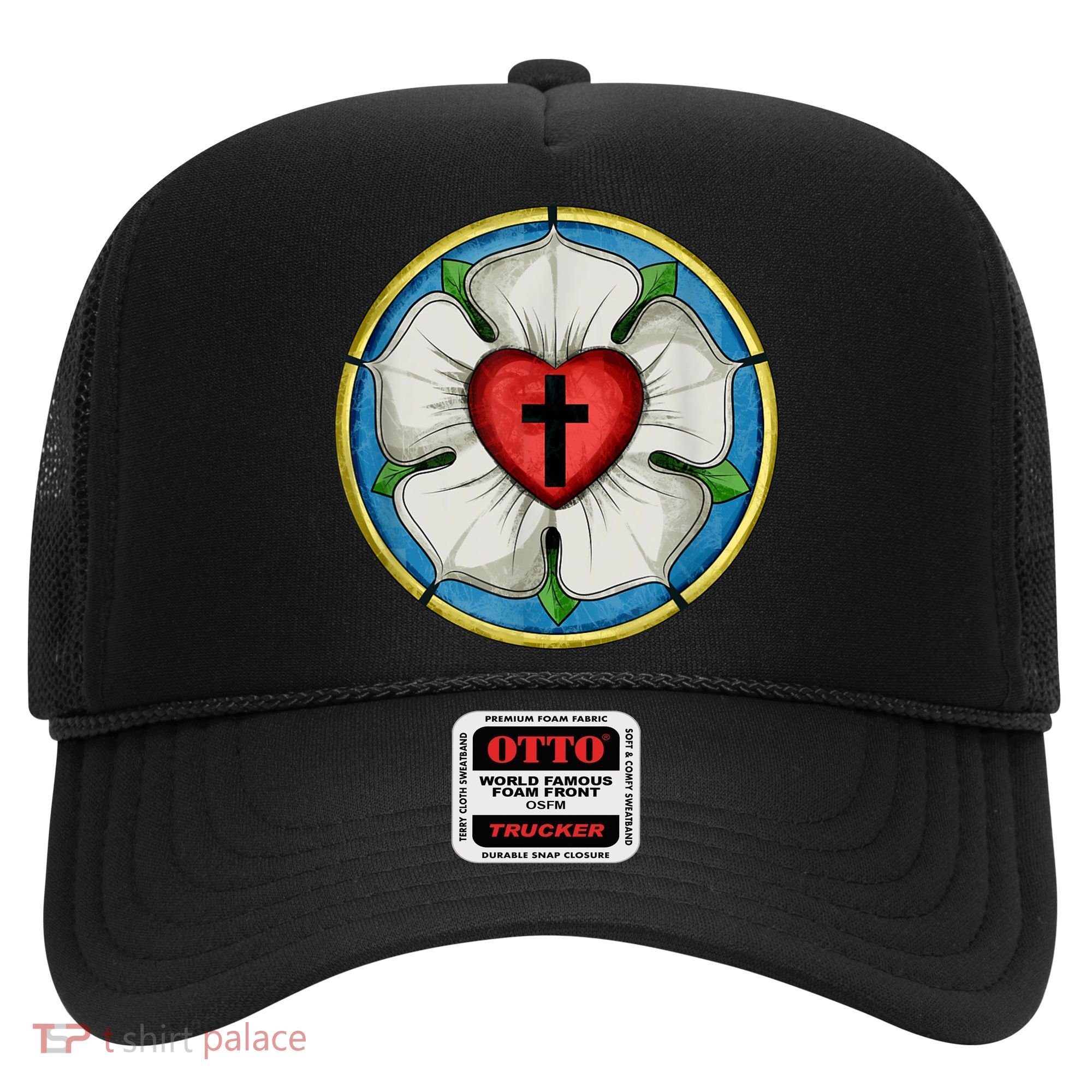 LUTHER ROSE SEAL LUTHERAN SYMBOL CHRISTIAN CROSS Hat