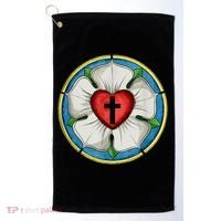 LUTHER ROSE SEAL LUTHERAN SYMBOL CHRISTIAN CROSS Golf Towel thumb 0